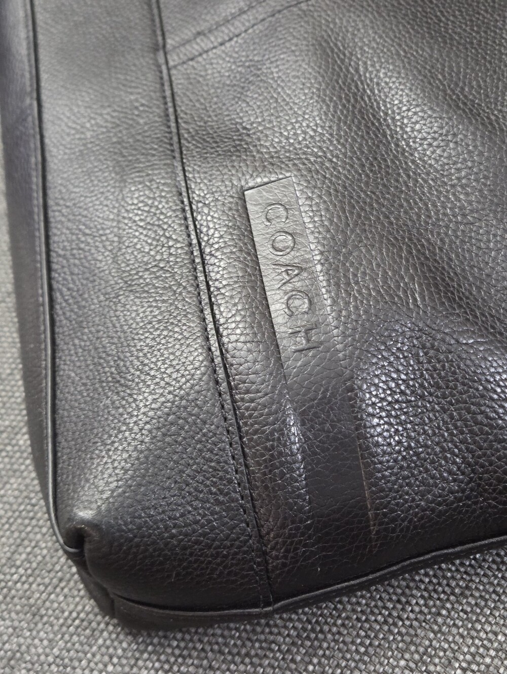 Vintage ​Coach Camden Black Leather Flight Map Crossbody Bag Purse F70457 Unisex - Picture 13 of 15